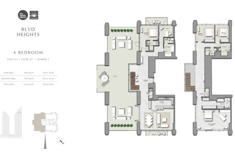 Apartmen di BLVD HEIGHTS di Downtown Dubai (Downtown Burj Dubai), UAE 1 bilik tidur, 78 meter persegi № 704925 - foto 10