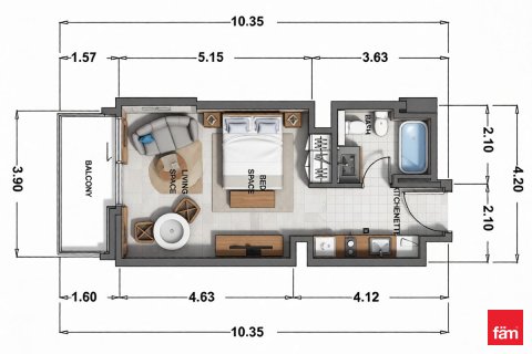Appartamento in vendita a Motor City, Dubai, EAU 40.8 mq. № 727926 - foto 13