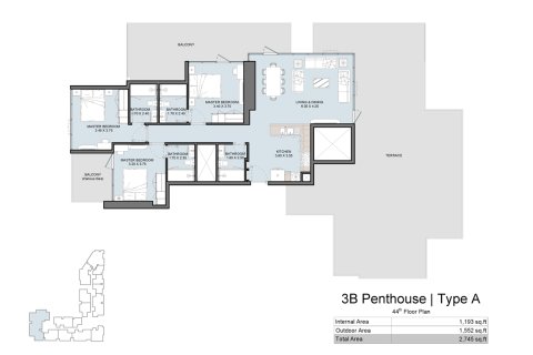 Apartman u VISTA 3 u gradu Al Reem Island, Abu Dhabi, UAE 1 spavaća soba, 53 m2 Br. 728619 - Slika 10