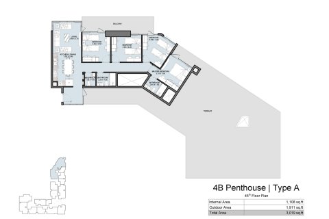 Apartman u VISTA 3 u gradu Al Reem Island, Abu Dhabi, UAE 1 spavaća soba, 53 m2 Br. 728619 - Slika 11