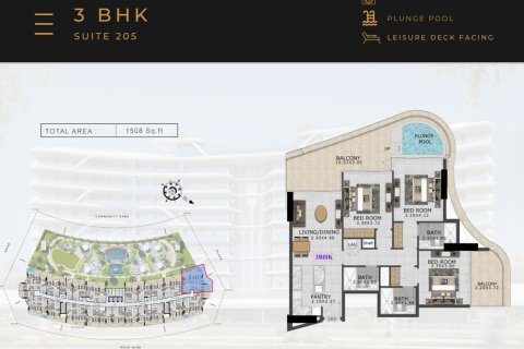Leilighet til salgs i Al Barsha, Dubai, Emiratene 1 soverom, 69 kvm Nr. 728613 - Foto 8
