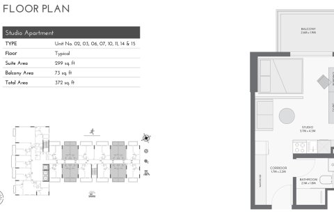 Apartmen di EQUITI GATE di Jebel Ali, Dubai, UAE 1 bilik, 35 meter persegi № 728618 - foto 4