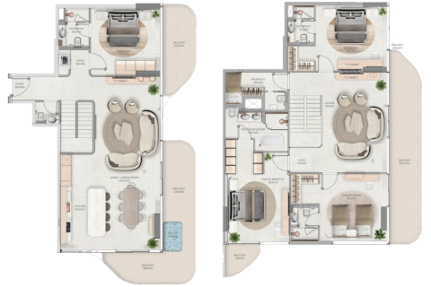 Apartmen di Dubai, UAE 1 bilik tidur, 70 meter persegi № 689675 - foto 10