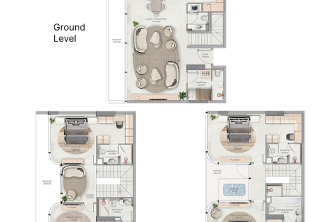Apartmen di Dubai, UAE 1 bilik tidur, 70 meter persegi № 689675 - foto 11