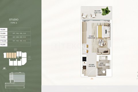 Apartment sa Al Satwa, Dubai, UAE 1 silid, 38 sq.m. № 730779 - larawan 23