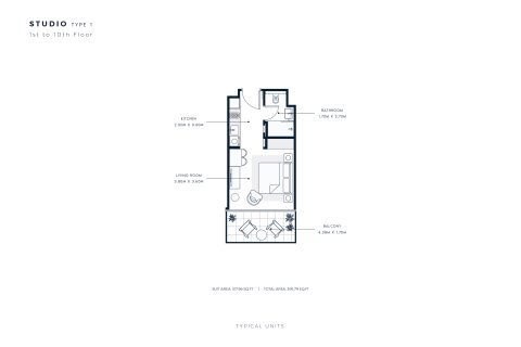 Huoneisto AZIZI VENICE Dubai South (Dubai World Central), Arabiemiraatit 37 m2 № 728663 - kuva 22