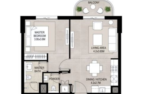 Apartment til salg i Town Square, Dubai, UAE 1 soveværelse, 61 kvm № 728661 - foto 10