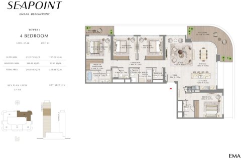Wohnung zum Verkauf in Dubai Harbour, Dubai, VAE 1 Schlafzimmer, 53 m2 Nr. 704946 - Foto 8