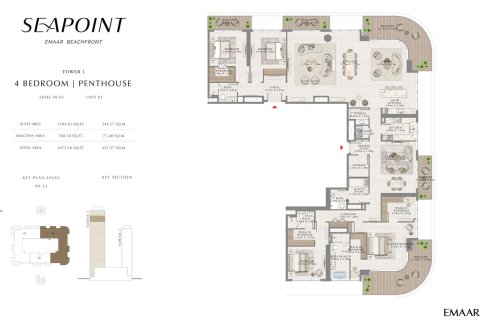 Wohnung zum Verkauf in Dubai Harbour, Dubai, VAE 1 Schlafzimmer, 53 m2 Nr. 704946 - Foto 9