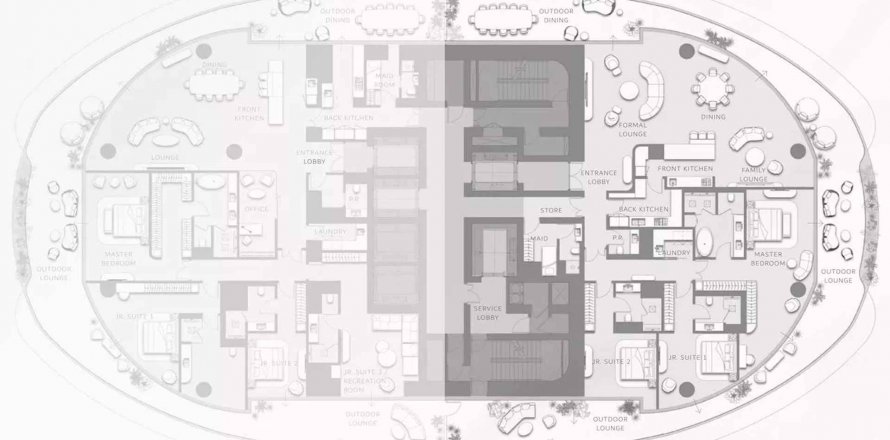 Korter asukohaga COMO RESIDENCES asukohaga Palm Jumeirah, Dubai, AÜE: 5 magamistoaga, 716 m² Nr 372129