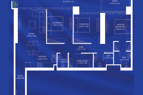 Apartemen di Jumeirah Village Triangle, Dubai, UEA 1 ruangan nomor 732770 - foto 9