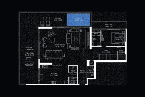 Apartament de vânzare în Jumeirah Lake Towers, Dubai, EAU 1 dormitor, 37 mp.  №732775 - poză 6