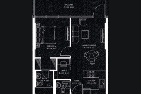 Apartament de vânzare în Jumeirah Lake Towers, Dubai, EAU 1 dormitor, 37 mp.  №732775 - poză 8