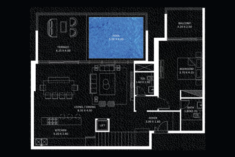 Apartament de vânzare în Jumeirah Lake Towers, Dubai, EAU 1 dormitor, 37 mp.  №732775 - poză 9