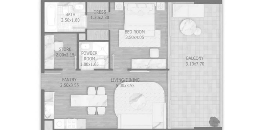 Apartament în Al Satwa, Dubai, EAU 1 dormitor, 84.85 mp. №712374