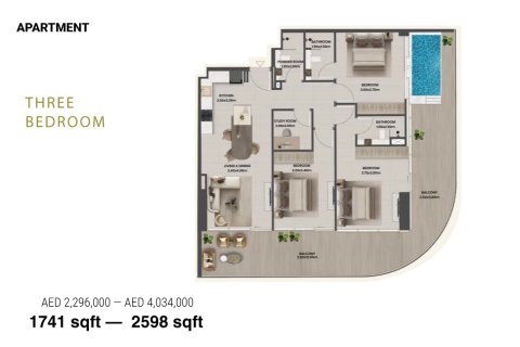 Apartament de vânzare în Majan, Dubai, EAU 1 cameră, 41 mp.  №728437 - poză 19