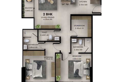Wohnung zum Verkauf in Jumeirah Village Circle, Dubai, VAE 1 Zimmer, 37 m2 Nr. 732711 - Foto 6