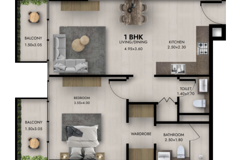 Wohnung zum Verkauf in Jumeirah Village Circle, Dubai, VAE 1 Zimmer, 37 m2 Nr. 732711 - Foto 5