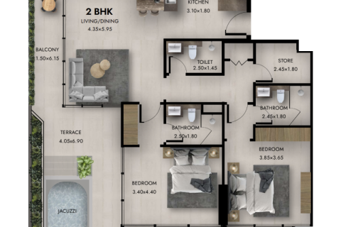Wohnung zum Verkauf in Jumeirah Village Circle, Dubai, VAE 1 Zimmer, 37 m2 Nr. 732711 - Foto 7