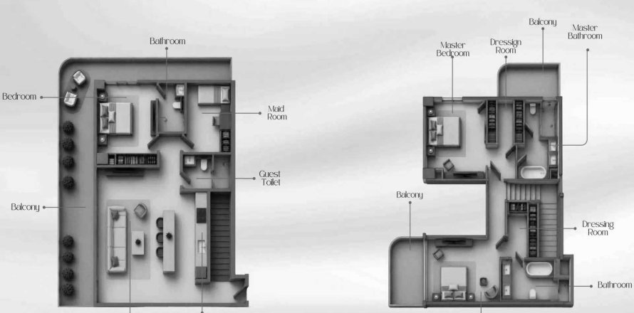 Apartman u Beverly Crown u gradu Jumeirah Village Circle, Dubai, UAE 3 spavaće sobe, 215.63 m2 Br. 720708