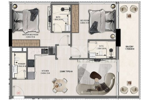Пәтер Дубай, БАӘ-да 2 жатын бөлмелер, 95 м² № 709141 - фото 25