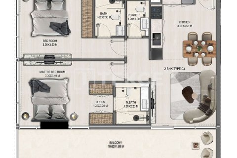 Пәтер Дубай, БАӘ-да 2 жатын бөлмелер, 95 м² № 709141 - фото 26
