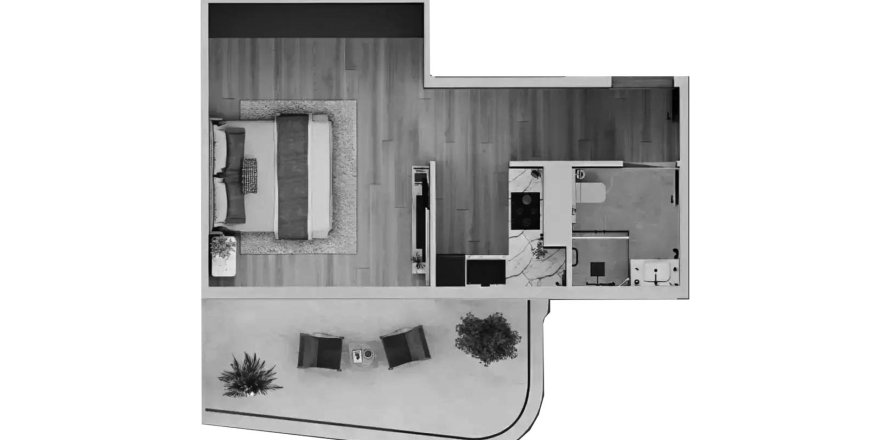 Apartman u Nuve u gradu Dubai Land, UAE 1 soba, 50.77 m2 Br. 698717