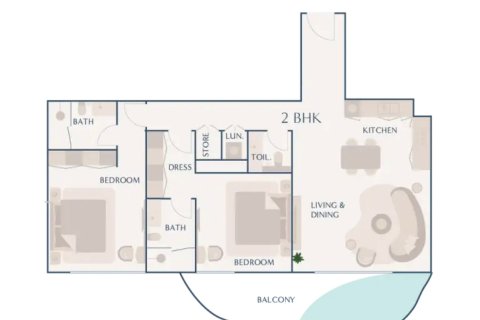 Пәтер Beach Walk 3, Дубай, БАӘ-да 1 жатын бөлме № 704865 - фото 18