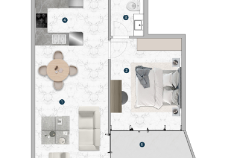 Apartman u Franck Muller Vanguard u Dubai Marina, UAE 1 soba, 43 m2 Br. 704861 - fotografija 21