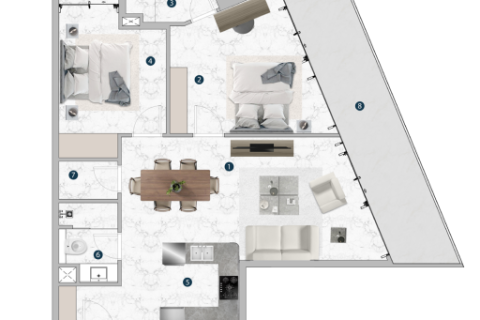 Apartman u Franck Muller Vanguard u Dubai Marina, UAE 1 soba, 43 m2 Br. 704861 - fotografija 23