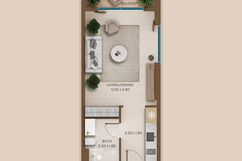 Apartament në Jumeirah Village Circle, Dubai, Emiratet e Bashkuara Arabe 1 dhomë, 39 m2. № 732833 - Foto 7