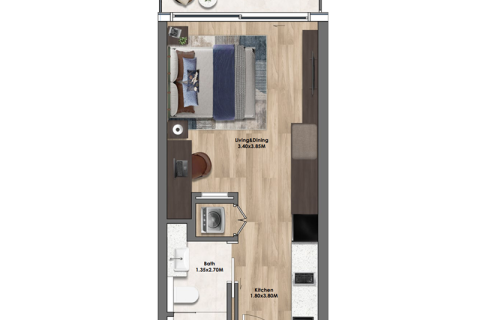 Apartment til salg i Motor City, Dubai, UAE 1 værelse, 32 kvm № 732828 - foto 4