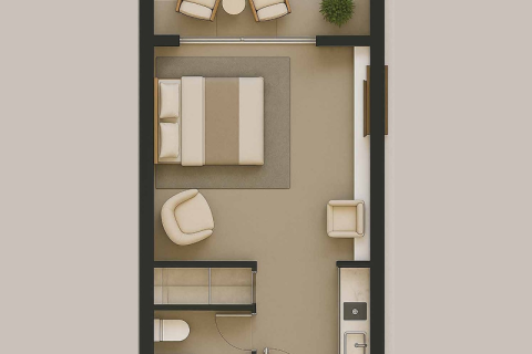 Huoneisto Dubai South (Dubai World Central), Arabiemiraatit 1 huone, 38 m2 № 732827 - kuva 4