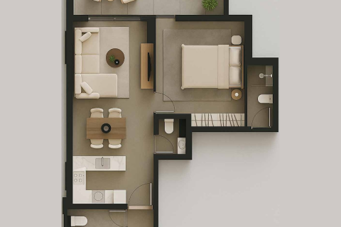 Huoneisto Dubai South (Dubai World Central), Arabiemiraatit 1 huone, 38 m2 № 732827 - kuva 5