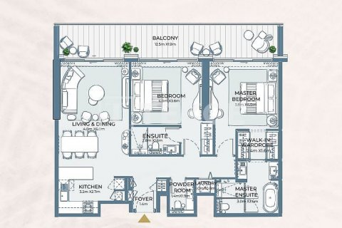 Apartamento en venta en Al Marjan Island, Ras Al Khaimah, EAU 1 dormitorio, 76 m2 № 630084 - foto 16