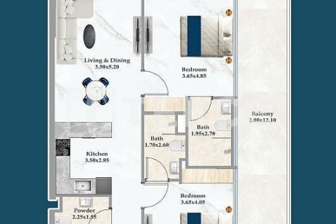 Appartement à vendre à  Dubai, EAU 3 chambres, 128 m2 № 630083 - photo 15
