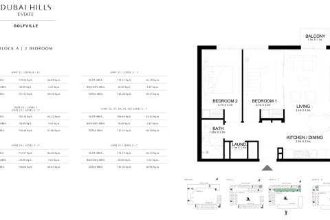 Apartament de vânzare în Dubai Hills Estate, Dubai, EAU 1 dormitor, 43 mp. №728555 - poză 10