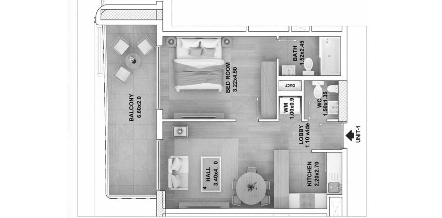 Apartamento en Dubai South (Dubai World Central), Dubai, EAU 1 dormitorio, 66 m² № 699239