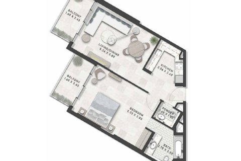 Huoneisto DAMAC Hills (Akoya by DAMAC), Dubai, Arabiemiraatit 1 huone, 53 m2 № 732481 - kuva 5