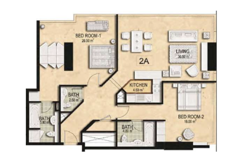 Wohnung zum Verkauf in DIFC, Dubai, VAE 1 Zimmer, 49 m2 Nr. 732487 - Foto 7