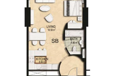 Wohnung zum Verkauf in DIFC, Dubai, VAE 1 Zimmer, 49 m2 Nr. 732487 - Foto 4