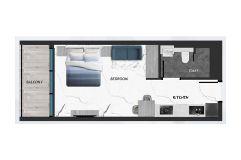 Apartament në Arjan, Dubai, Emiratet e Bashkuara Arabe 1 dhomë, 35 m2. № 732483 - Foto 8