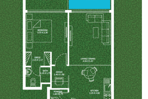Appartement te koop in Dubai Sports City, Dubai, VAE 1 kamer, 36 vr.m., nr 732486 - foto 7