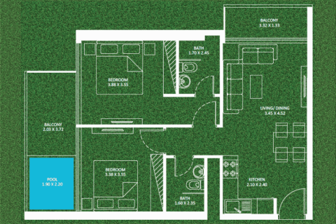 Appartement te koop in Dubai Sports City, Dubai, VAE 1 kamer, 36 vr.m., nr 732486 - foto 8