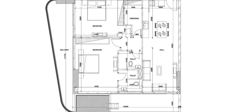 Floor plan «2BR», 2 bedrooms, in Peace Lagoons 2