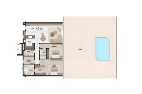 Lägenhet till försäljning i Palm Jumeirah, Dubai, UAE 2 sovrum, 329 kvm Nr. 704524 - fotografi 11
