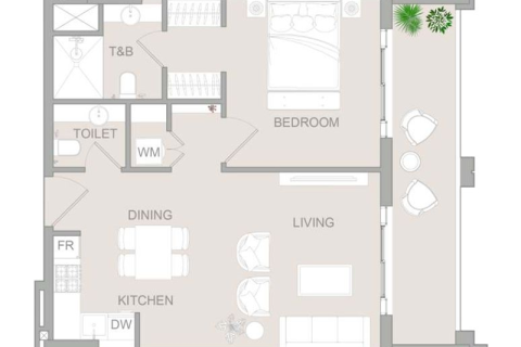 Apartmen di Dubai Land, UAE 1 bilik, 43 meter persegi № 732450 - foto 4
