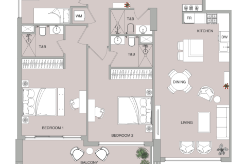 Купить квартиру в Dubai Land, Дубай, ОАЭ 1 комната, 44м2, № 732451 - фото 5