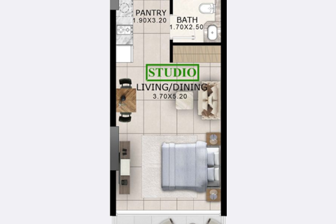 Wohnung zum Verkauf in Dubai Land, Dubai, VAE 1 Zimmer, 39 m2 Nr. 732448 - Foto 3