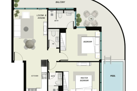 Apartman u gradu Dubai Land, UAE 1 soba Br. 732446 - Slika 6